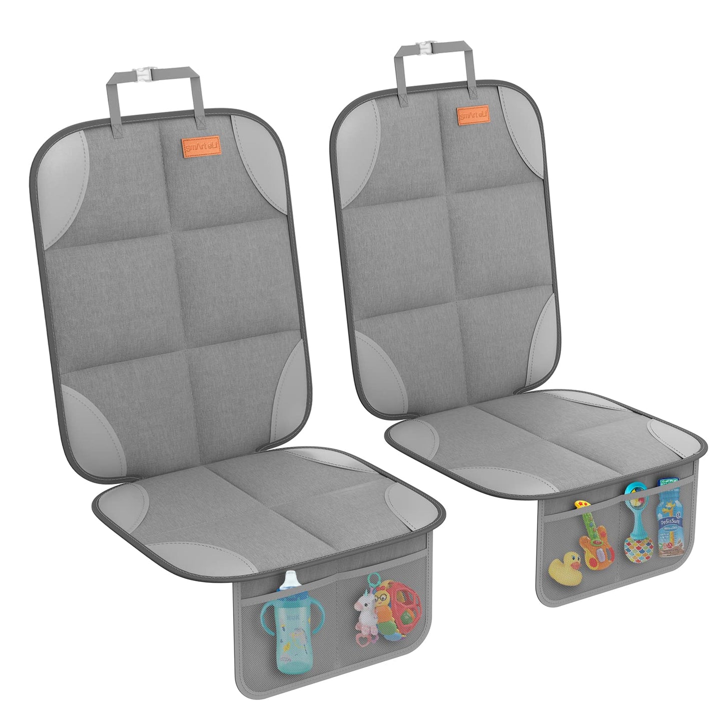 Smart Elf 2 Pack Car Seat Protector - 600D Fabric Waterproof Carseat Protector With Thickly Padded To Protect Your Car Seats Fro