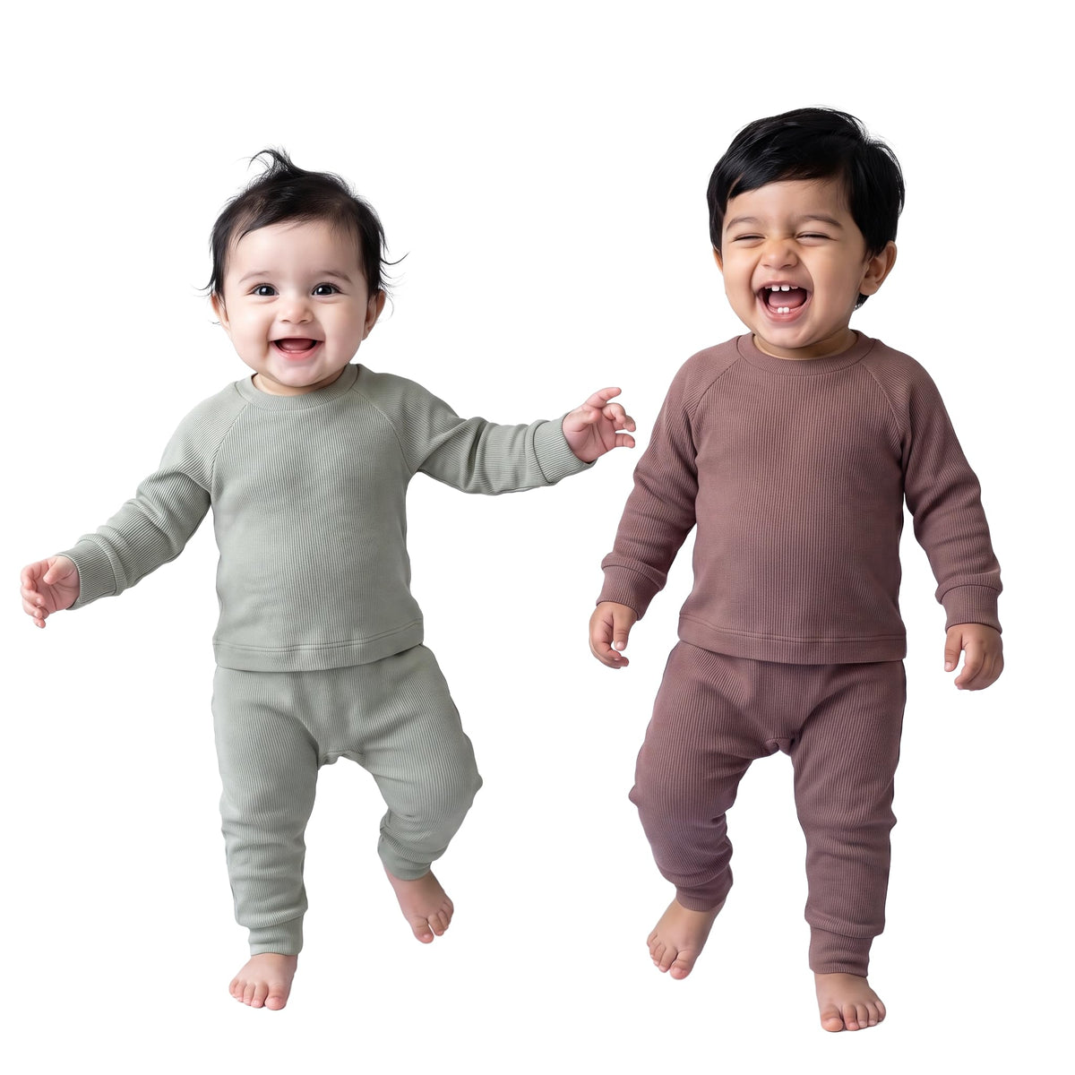 SNUGS Baby Boy Girl Dress 612 Months, Cotton Romper Combo, Pack of 2