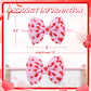 Yanjie Hairband 2 Pack - Valentines Design, Red Heart Handmade Headbands For Girls Infants Toddlers, Soft Comfortable Nylon Hair
