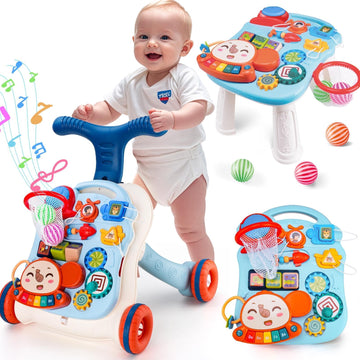 AuntyFey Baby Walker, 3 in 1 Push Walker Baby, Baby Walkers for Girls Boys, Baby Walking Toy for 1 Year old Learning to Walk, Si