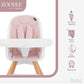 Evolur Zoodle 3 In 1 Convertible Baby High Chair In Pink, Easy To Clean, Adjustable And Removable Tray, Compact And Portable Hig
