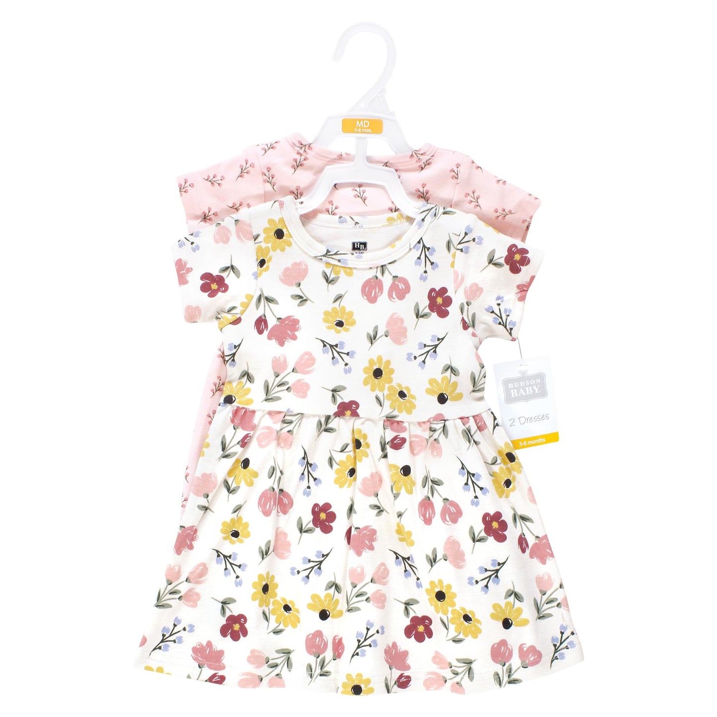 Hudson Baby Baby Girls Cotton Dresses, Soft Painted Floral, 18-24 Months
