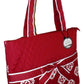 Sazybee 3 Piece Diaper Tote Bag Set - Custom Embroidery Available (Monogrammed Burgundy Medallions)