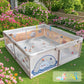 Zingup Baby Playpen (05 Years)  150X180Cm Large Playard With Ocean Balls, 2 AntiFall Grasp Rings And Safety Lock (NonFoldabl