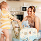 ROBOTIME Wooden Baby Walker, Baby Push Walker, Baby Activity Center Toys, Ajustable Speed Multi-Functional Baby Walker with Whee