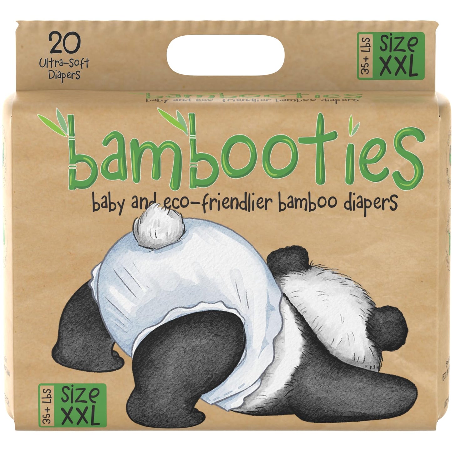 Bamboo Baby Diapers, Totally Chlorine Free for Sensitive Skin for Newborns to XXL. Hypoallergenic & Non Toxic Eco Friendlier Pla