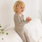 Avauma Baby Boys Girls Pajama Set 6M-7T Kids Cute Toddler Snug Fit Pattern Design Pjs Cotton Sleepwear (Check_Beige Xs)