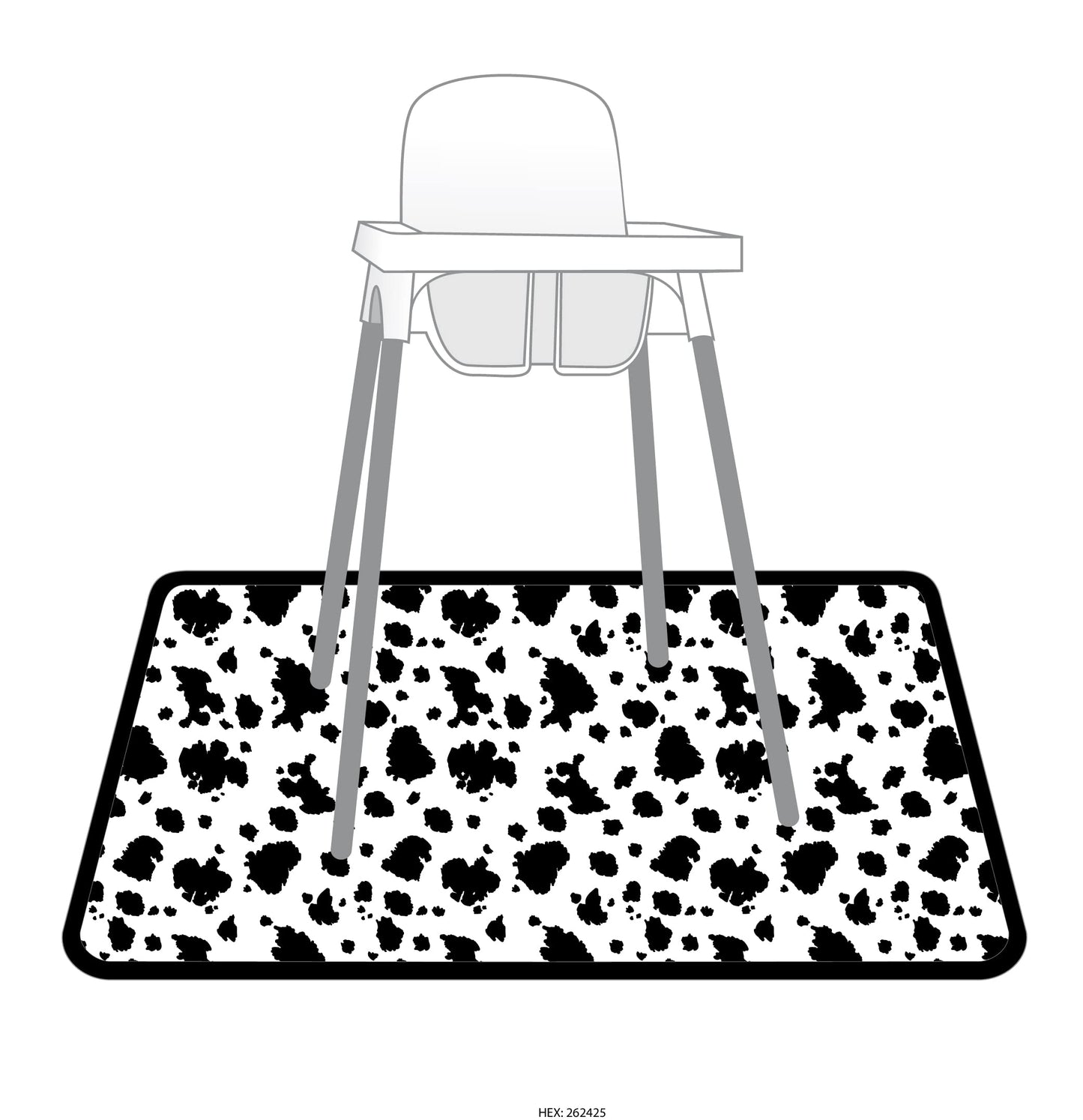 Bapronbaby Cowhide Splash Mat - Waterproof Catch-All For Under High Chairs, Floors, Tables, Playtime Or Arts & Crafts - Machine