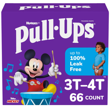 Pull-Ups Boys' Potty Training Pants, Size 3T-4T Training Underwear (32-40 Lbs), 66 Count