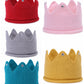 Baby Crown Hat Boys Girls Knit Headband Birthday Party Warm Crochet Beanie For Toddler Child Ptk20 (Red)