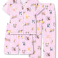 Topgal 3Pieces Coat Style Pajamas for Girls  Bows Puppy Graphic Print Kids Short Sleeves & Shorts Pants PJS Size 618, Puppy 