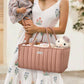 Blissful Diary Baby Diaper Caddy Organizer, Baby Shower Basket For Girls, Gift For Newborn Essentials, Baby Registry Must Have,