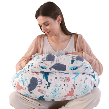 Battop Nursing Pillow For Breastfeeding,Baby Feeding Pillow,With Adjustable Waist Strap,Removable Slipcover,Breastfeeding Pillow