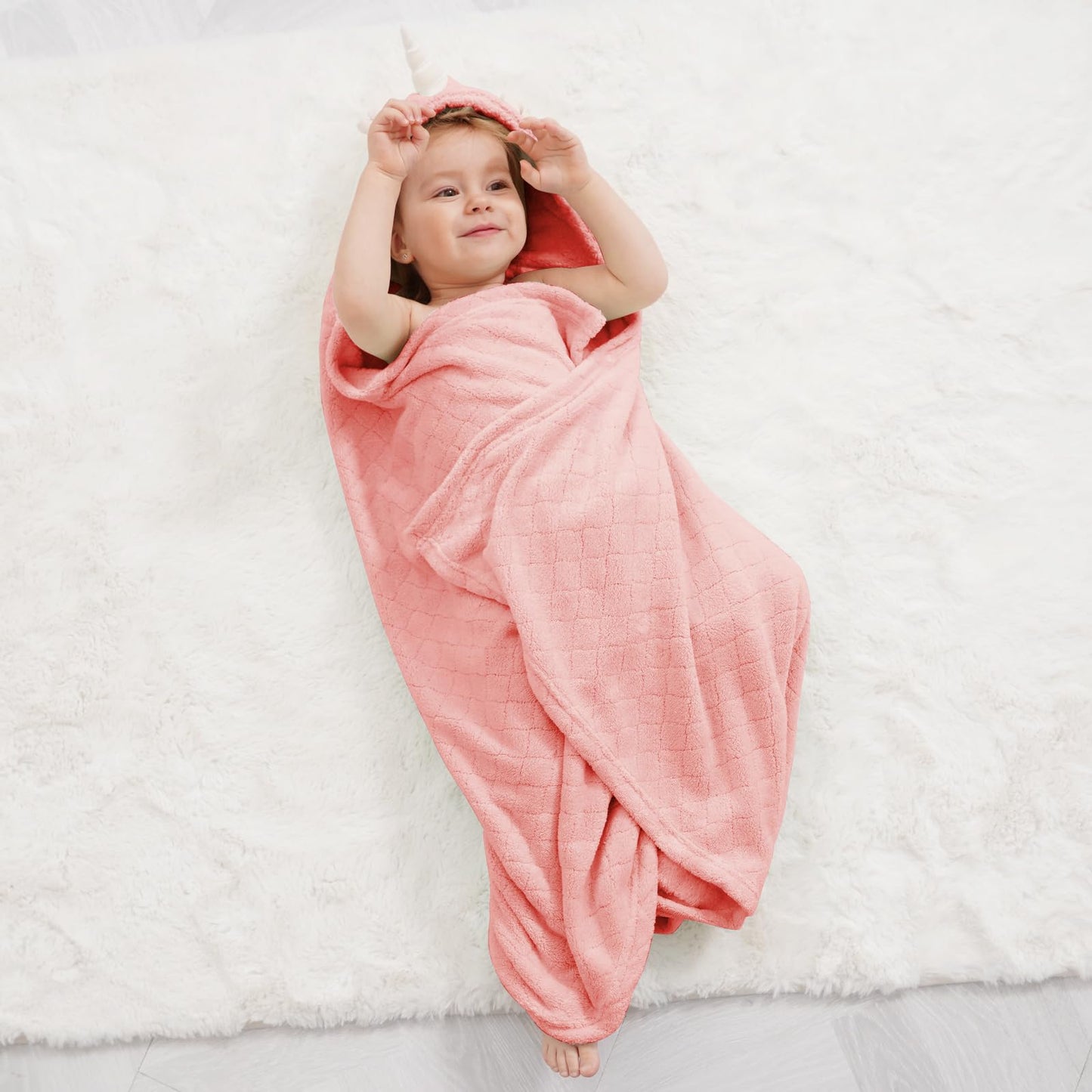 Fubanray Hooded Baby Towels Girl Baby Bath Towels Toddler Towels For Girl 0-5 Years, 2-Pack Ultra Soft & Absorbent Baby Girl Bat