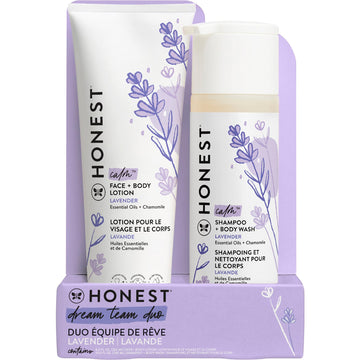 The Honest Company 2-In-1 Cleansing Shampoo + Body Wash And Face + Body Lotion Bundle  Gentle For Baby  Naturally Derived  Laven