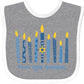 Inktastic Peace Light Hanukkah Baby Bib Heather And White 27Db5