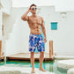Iffei Family Matching Swimsuits One Piece Off Shoulder Bathing Suits Floral Printed Ruffles Mommy And Me Swimwear Men: M