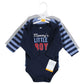 Hudson Baby Unisex Baby Cotton Long-Sleeve Bodysuits Mommys Little Boy, 9-12 Months