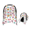Muishi Cute Macarons Baby Car Seat Canopy Nursing Cover for Newborn Car Seat Breastfeeding Covers Blanket Newborn Shower Gift
