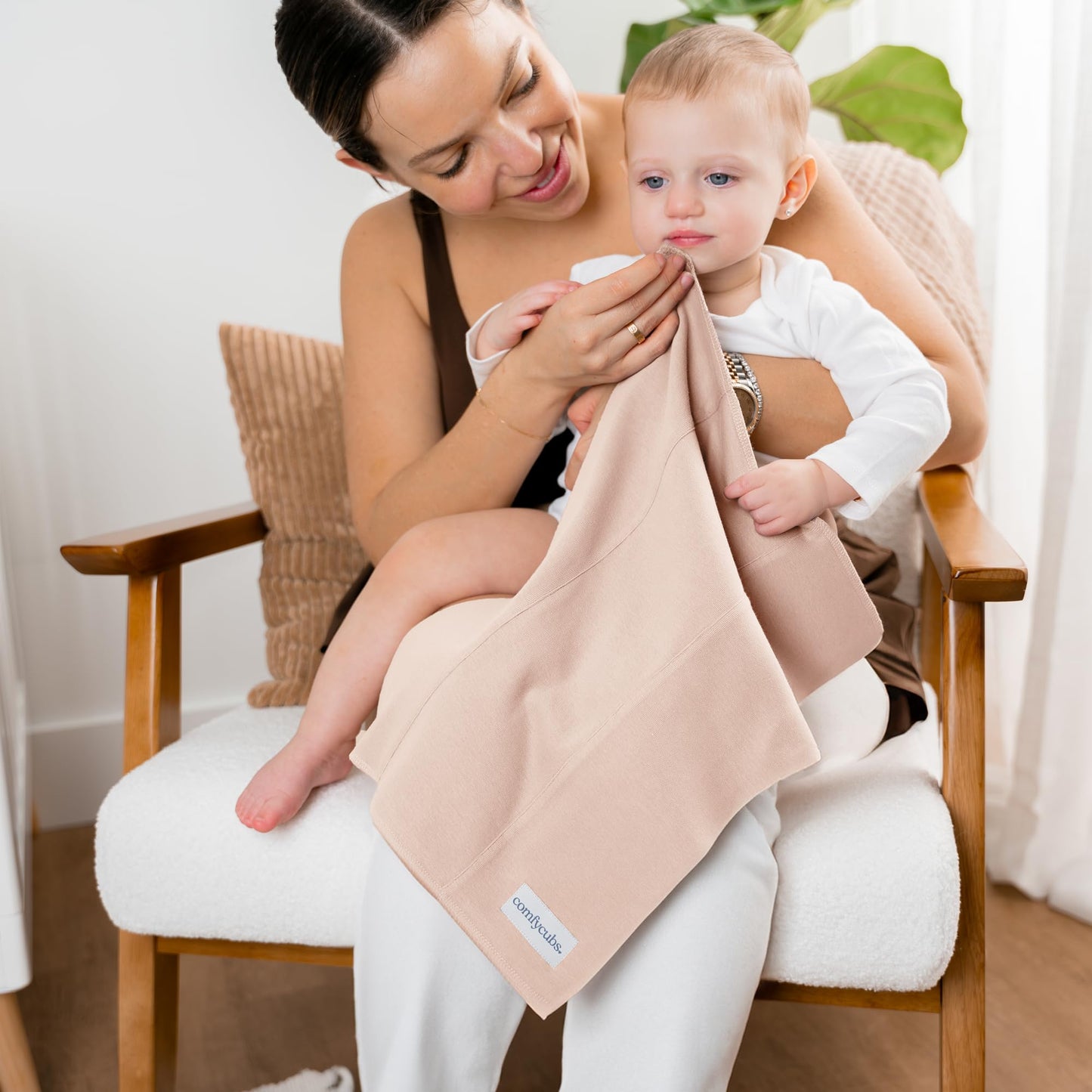 Comfy Cubs Baby Burp Cloths Set (Pack Of 6) - Large, 6-Layer, Ultra Absorbent 100% Cotton For Baby Spit-Up, Drool, And Messes -