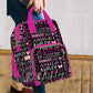 Artsadd Personalized Nappy Bag Large Capacity Diaper Bags, Customized Pink Butterfly Daypack Custom Monogrammed Diaper Backpack