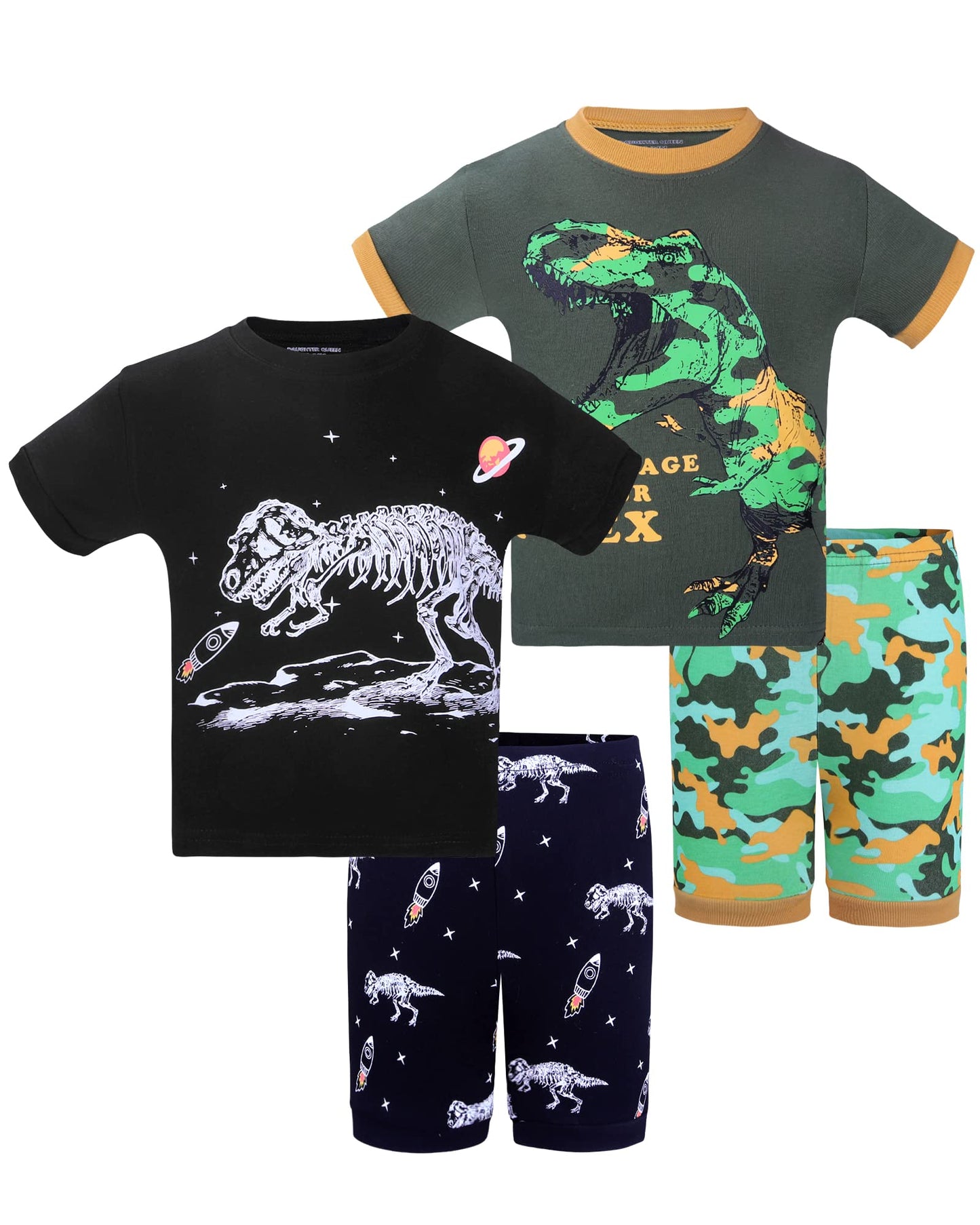 Daughter Queen Boys Pajamas 18-24 Months Summer Pjs Dinosaur Pj Sets Baby Toddler Cotton Short Sleeve Sleepwear Trex Jammies Din