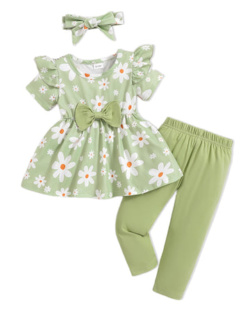 18 Month Girl Clothes Baby Girl Clothes Toddler Girl Outfits Fall Cute Ruffle Stripe Pants Set Infant Winter Clothes For Little