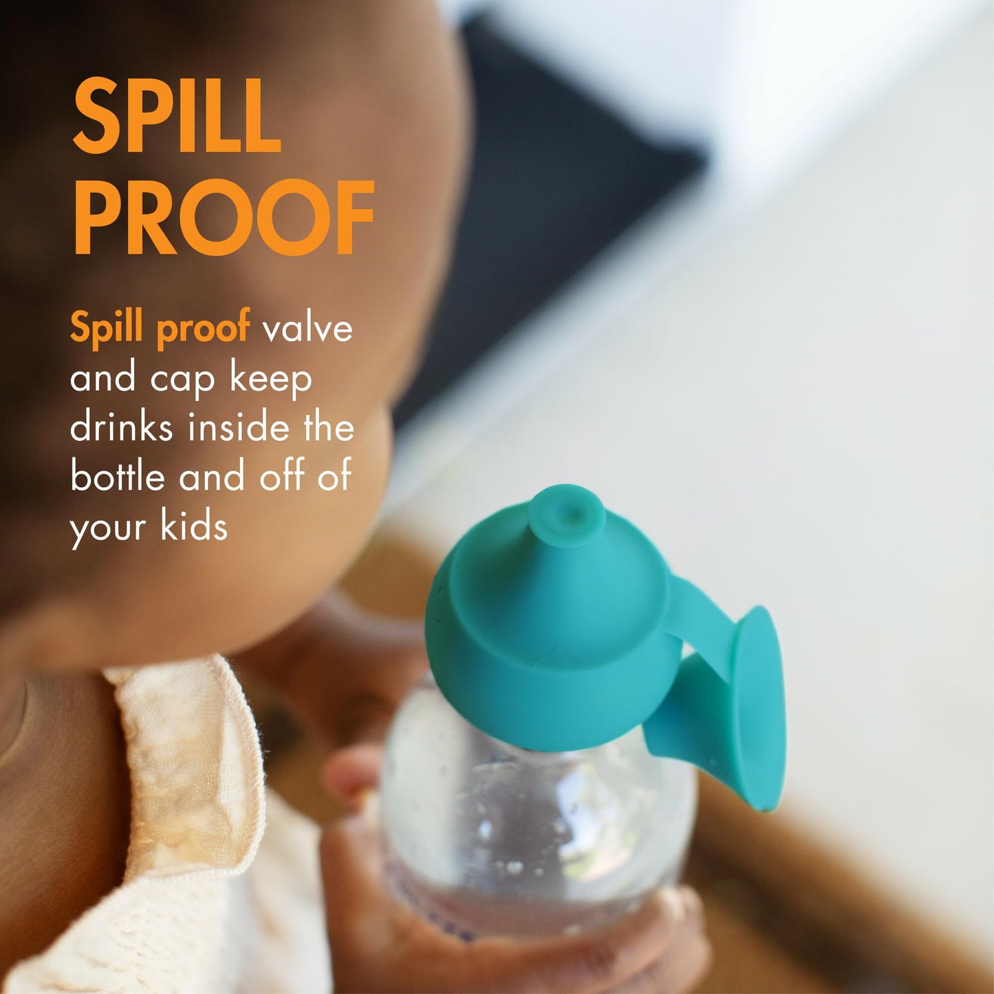 Boon Snug Sip Universal Water And Juice Silicone Bottle Toppers - Soft Spout Conversion Caps With Spill Proof Valves - Silicone
