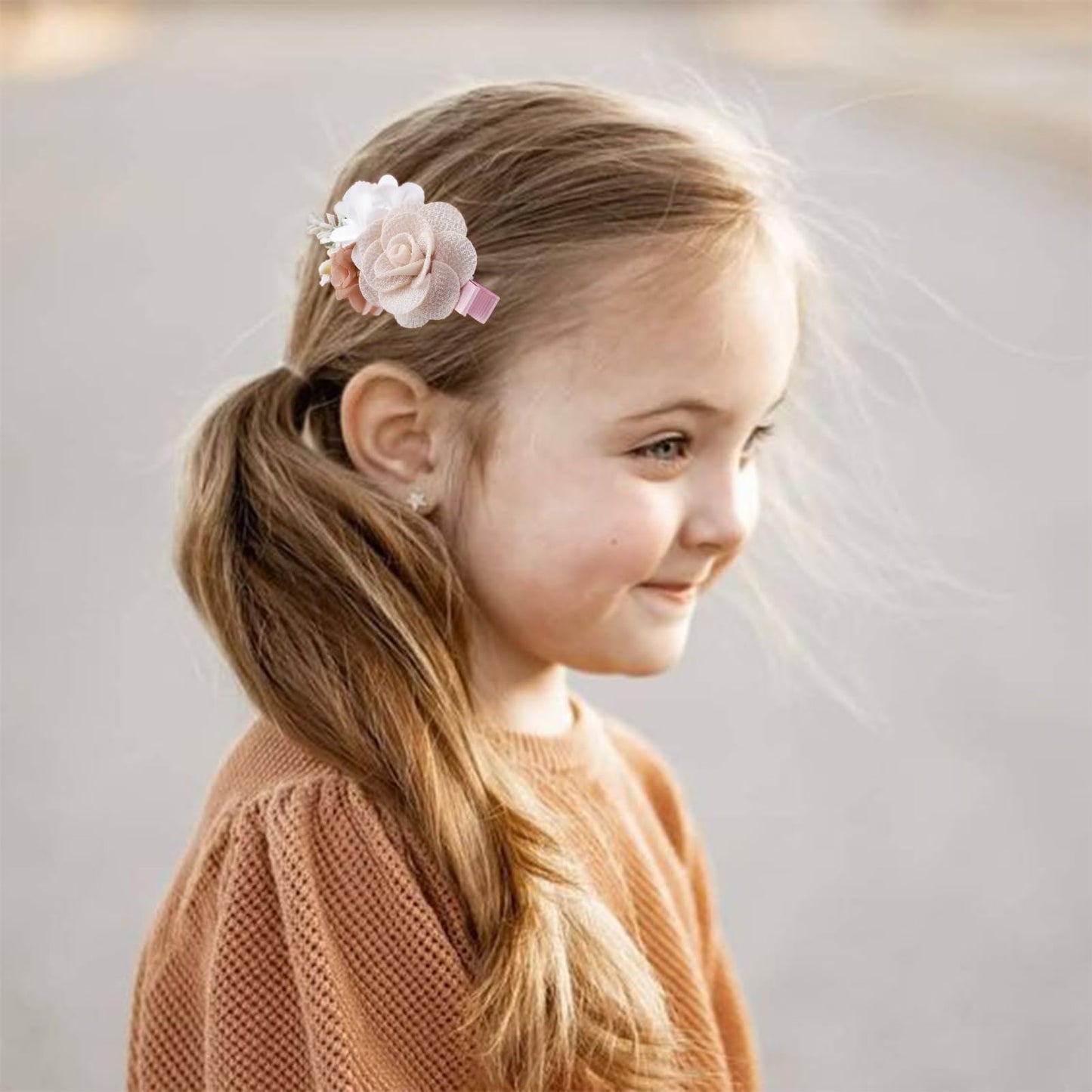 Flower Hair Clip Bfnaagirl Baby Girl Hair Bows Hair Accessories Alligator Clips For Infants Toddlers Gift (One Size, Flower8060)