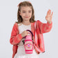 Choco Mocha Kids Water Bottle For School, Kids Insulated Water Bottle Stainless Steel, Girls Water Bottle 14Oz Gift, Pink Leopar