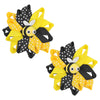 XIELIME Bee Bow Hair Clips Cute Bee Hair Bows Hair Barrettes Honeybee Yellow Black Polka Dot Bows Hair Pins Spring Hair Accessor