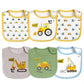 Maiwa 6 Pack Waterproof Cotton Baby Bibs With Snaps For Baby Boys Girls Teething Drooling And Feeding
