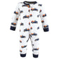 Hudson Baby Unisex Baby Cotton Sleep And Play, Pumpkin Truck, 0-3 Months