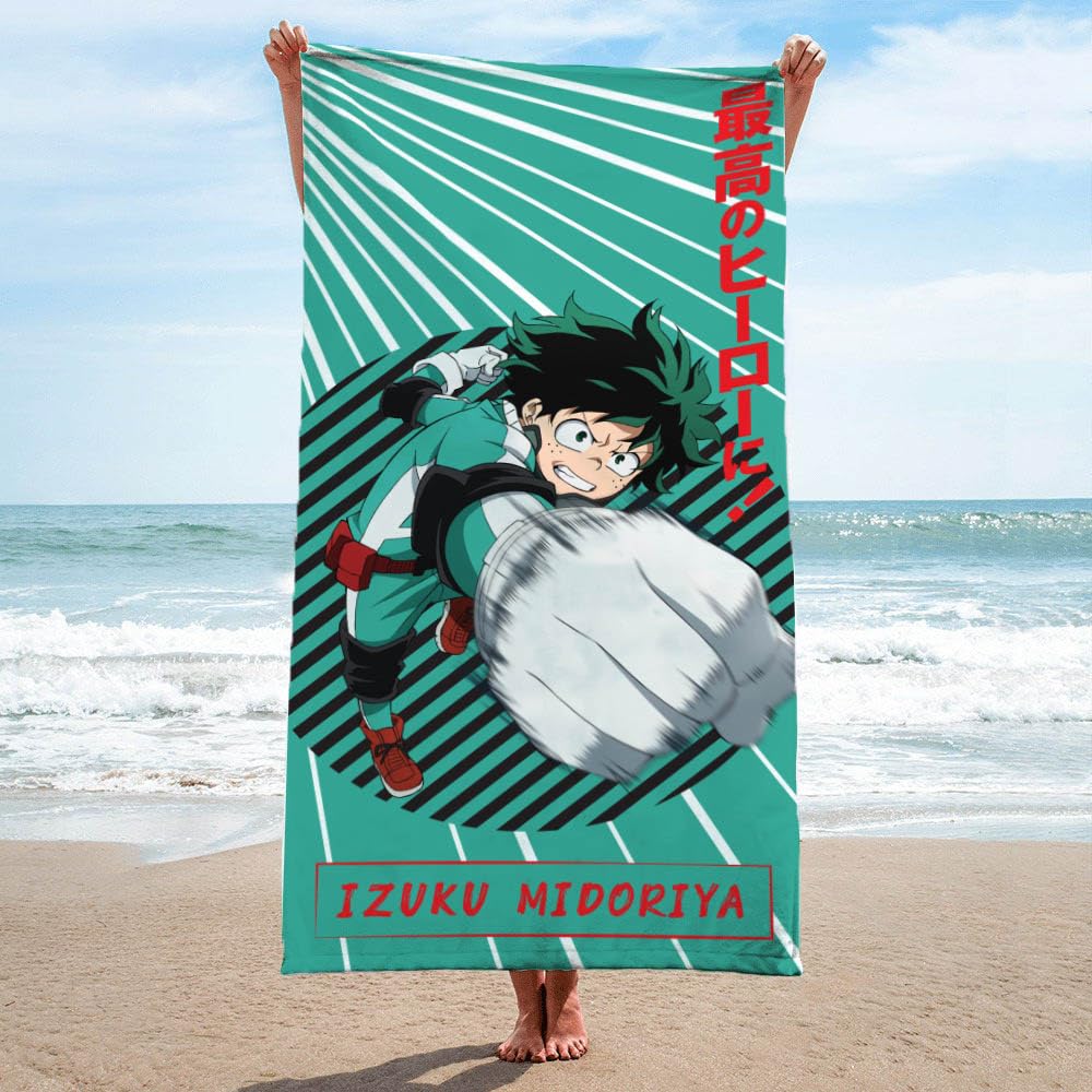 Jay Franco My Hero Academia Bath Pool Beach Towel - Kids Anime Super Soft & Absorbent 100% Cotton Towel With Izuku Midoriya, Mea