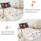 Perfemet Sports Theme Toddler Boys Bedding Set 4 Pieces Basketball Football Printed Toddler Comforter Set Reversible Design Ball