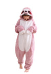 CuteOn Pink Sloth Onesie Kids Animal Pajamas for Boys Girls Halloween Christmas Costume Height for 140cm