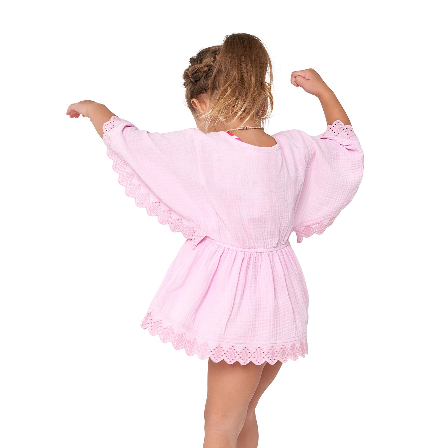 Gerber Baby Girl'S Standard Toddler Kaftan Swim Cover Up, Light Pink, 2T