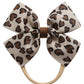 Fancheer Baby Girls Leopard Cheetah Print Bow Headband Infant Toddler Birthday Party Hair Accessories
