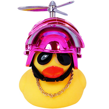 wonuu Rubber Duck Car Decorations Cute Yellow Duck Car Dashboard Ornaments with Propeller (W-Pink)