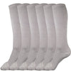 Judanzy 3 Pairs Of Boys And Girls Solid Knee High Uniform Socks For School, Soccer, Football, Afo Etc. (2-4 Years, Gray)