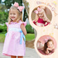 Oaoleer 2Pcs 6Inch Hair Bows Clips, Pink Layered Grosgrain Ribbon Bows Hair Alligator Clips Hair Barrettes For Baby Girls Infant