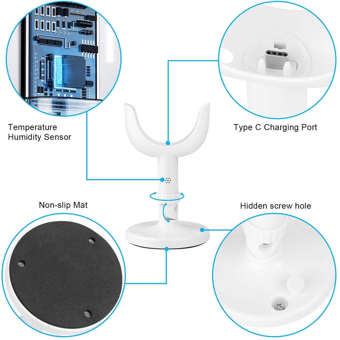 Flex Multi-Stand For Nanit Pro Baby Monitor,Prevent Nanit Pro Cam From Falling Off, Wall-Mountable Or Tabletop Placement, Travel