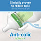 Dr. Browns Natural Flow Anti-Colic Options+ Wide Baby Bottles, 9 Oz/270Ml, With Level 1 Slow Flow Nipple, 6 Pack Plus 2 Bonus Le