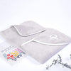 NAMAN Newborn Hooded Baby Blanket, Sleeping Bag, Baby Towel and Baby Wrapper for Baby Girl and boyGrey_Smile Star
