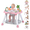 Time Followers 6-in-1 Baby Activity Center | 4 Stage Montessori-Inspired Toys | Grow Stationary Standing Toddler Table | Jumpers