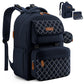 Diaper Bag Backpack - Expandable Large Baby Bag for 2 Kids/Twins Baby Stuff (45L MAX), with Removable Cross Body Bottle Bag for 