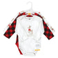 Hudson Baby Unisex Baby Cotton Long-Sleeve Bodysuits, Fancy Rudolph, 9-12 Months