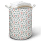 TAZSWDMM Coastal Beach Laundry Basket Hamper, Ocean Nursery Decor, Blue Seahorse Seashell Starfish Coral Foldable Clothes Toys B