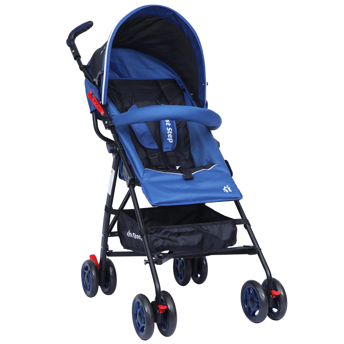 1St Step Jet Baby Stroller/Pram With 5 Point Safety Harness And Adjustable Handles Capacity 15Kg (Blue)