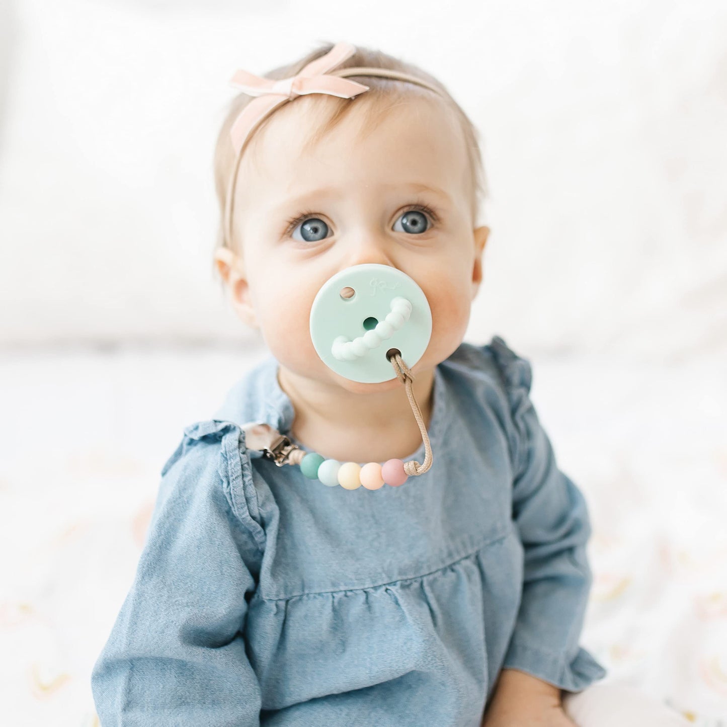 Ryan & Rose Cutie Pat Pacifier Teether (Starter Kit, Girl)